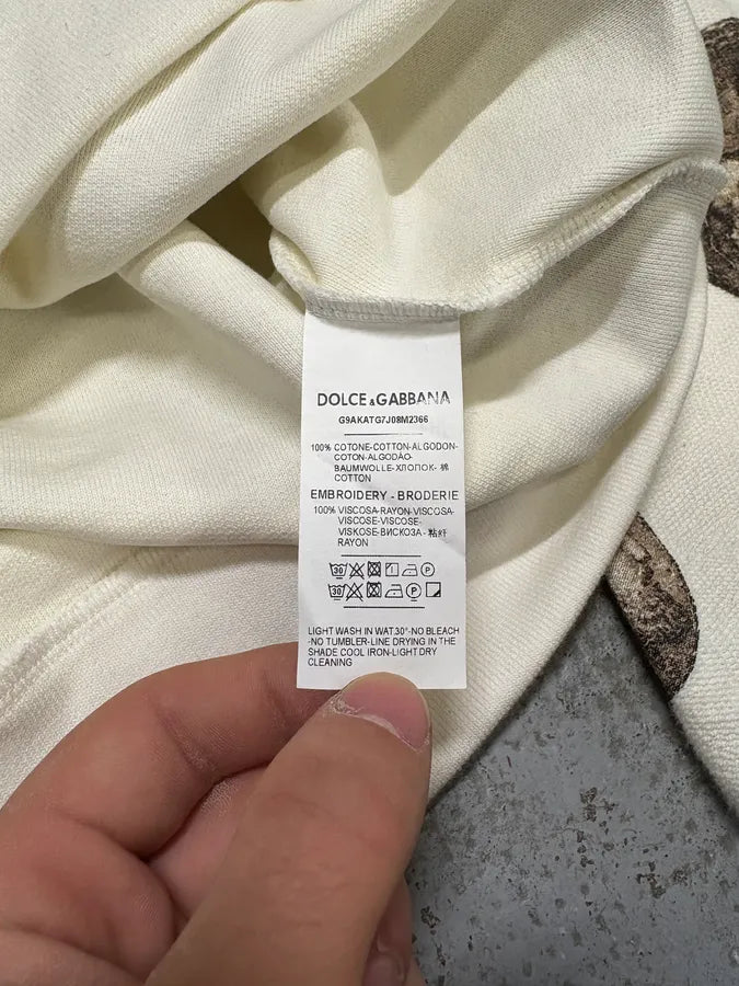 SS2014 Dolce & Gabbana White Coin Hoodie APjzwUB 9