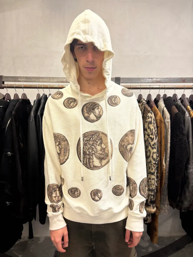SS2014 Dolce & Gabbana White Coin Hoodie APjzwUB 1