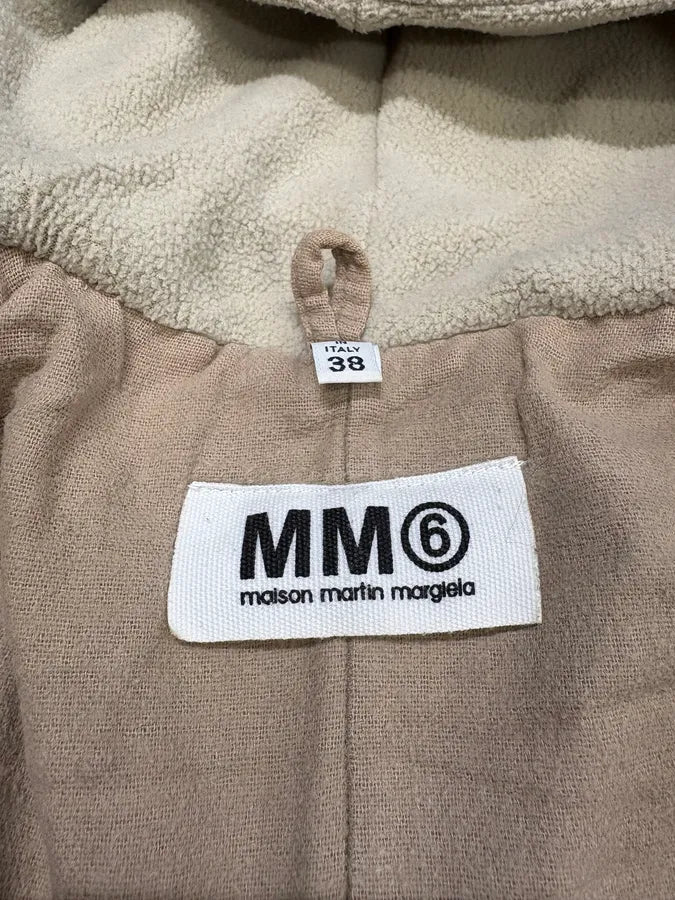 Maison Martin Margiela MM6 Beige Duffle Coat Hooded Jacket aoftmXR 5