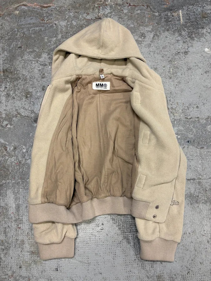 Maison Martin Margiela MM6 Beige Duffle Coat Hooded Jacket aoftmXR 4