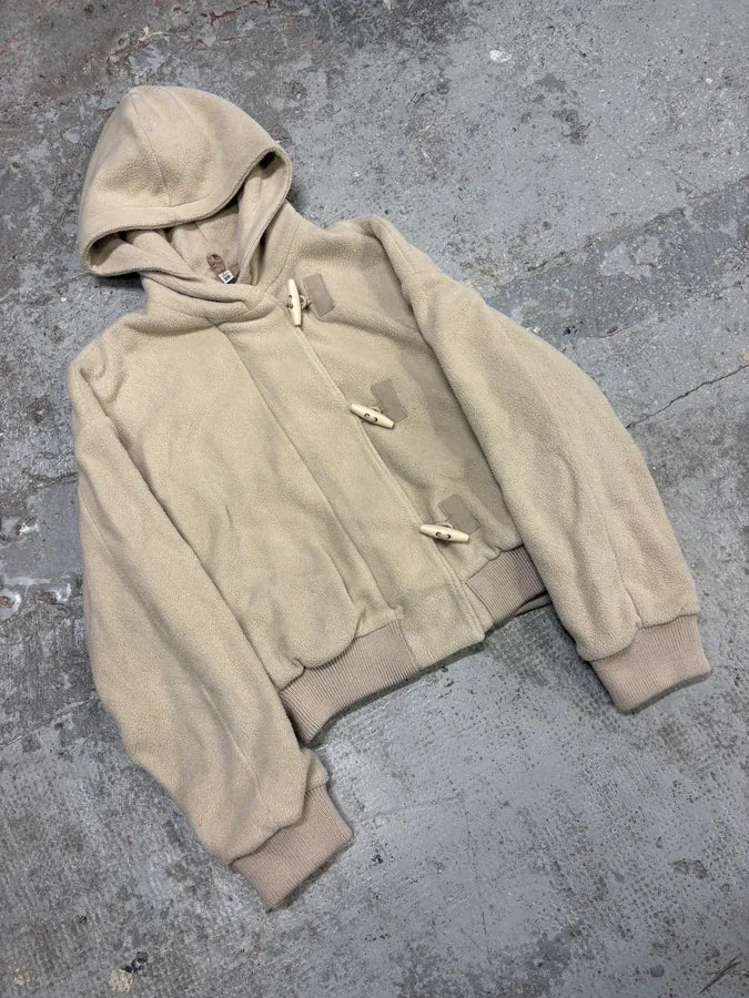 Maison Martin Margiela MM6 Beige Duffle Coat Hooded Jacket aoftmXR 1