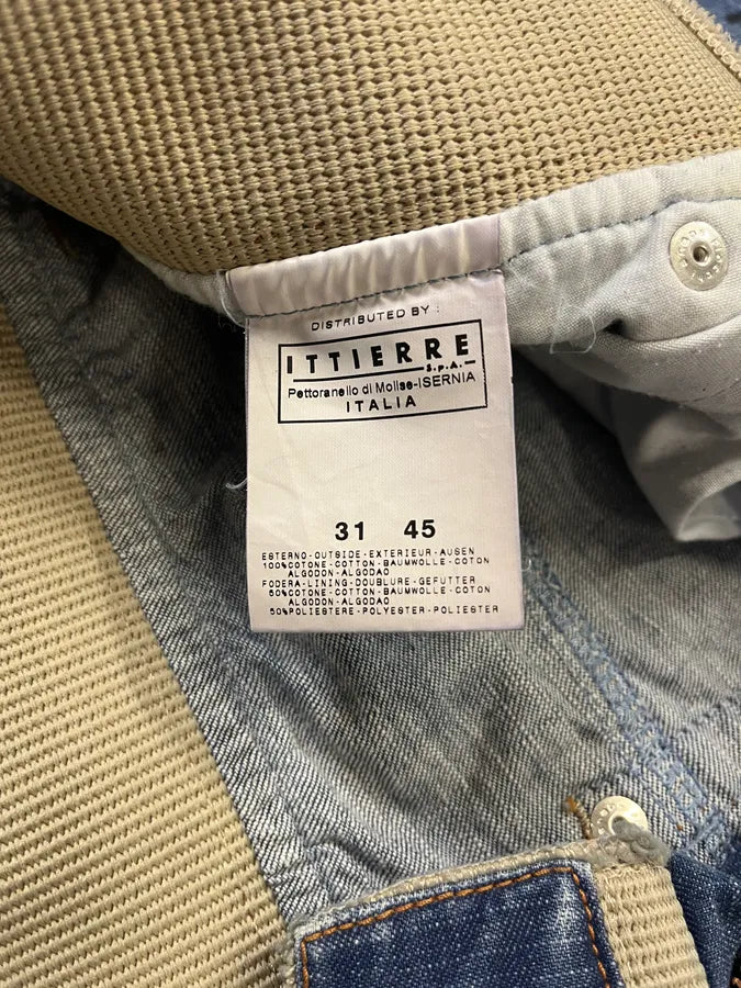 AW2004 Dolce & Gabbana Blue Denim Cargo Written Jeans KQwCQXA 9