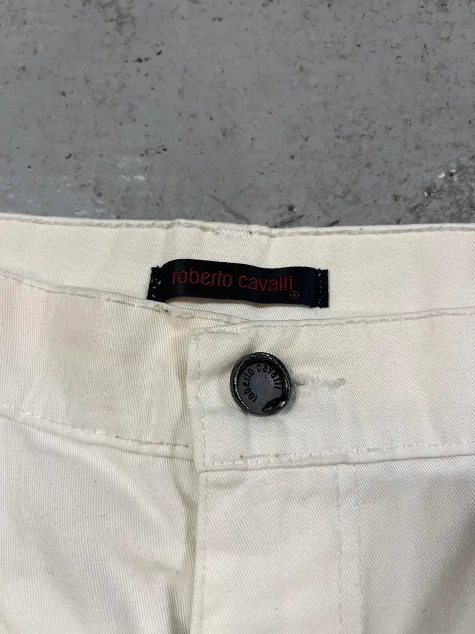 FW2000 Roberto Cavalli White & Navy Signature Pants PUgPaxp 5