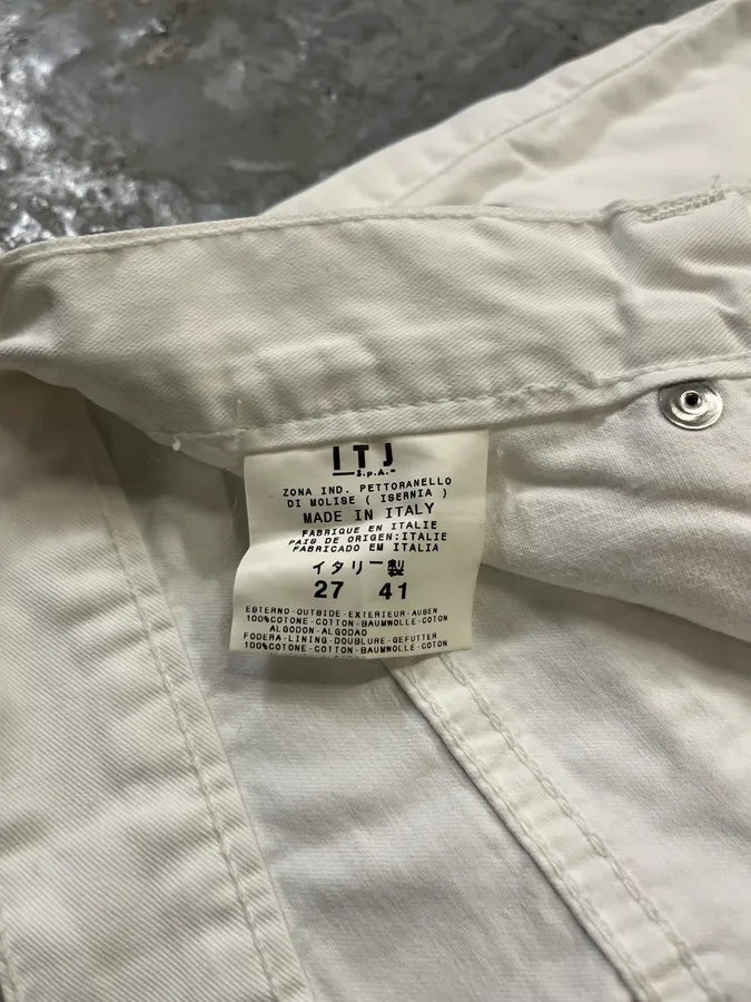 2000s Gianfranco Ferré Eyelet White Pants UAgFwMD 7