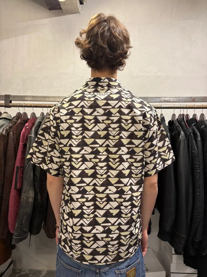 SS2019 Prada Milano Propaganda Short Sleeves Summer Shirt SDTflRp 2