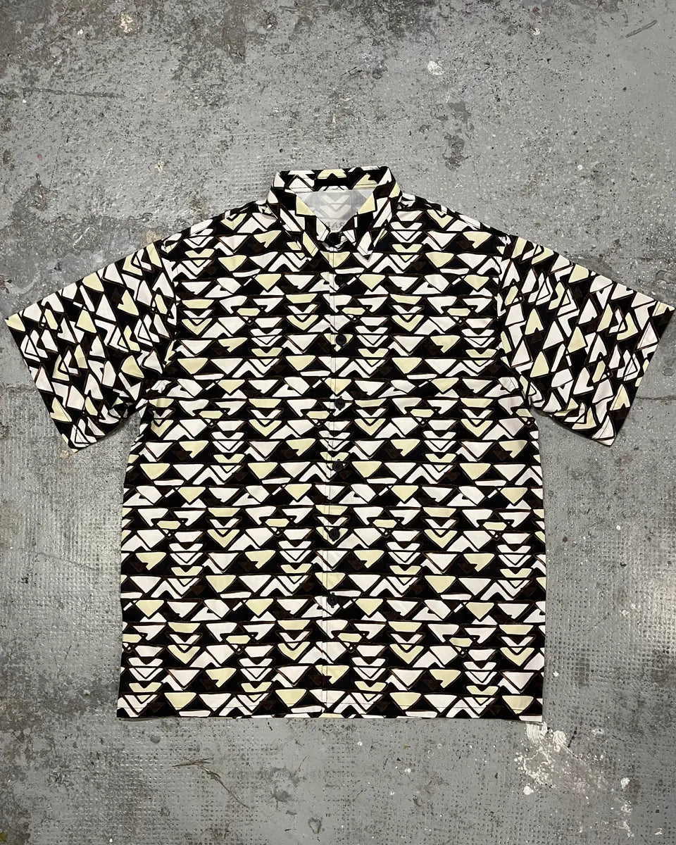 SS2019 Prada Milano Propaganda Short Sleeves Summer Shirt SDTflRp 0