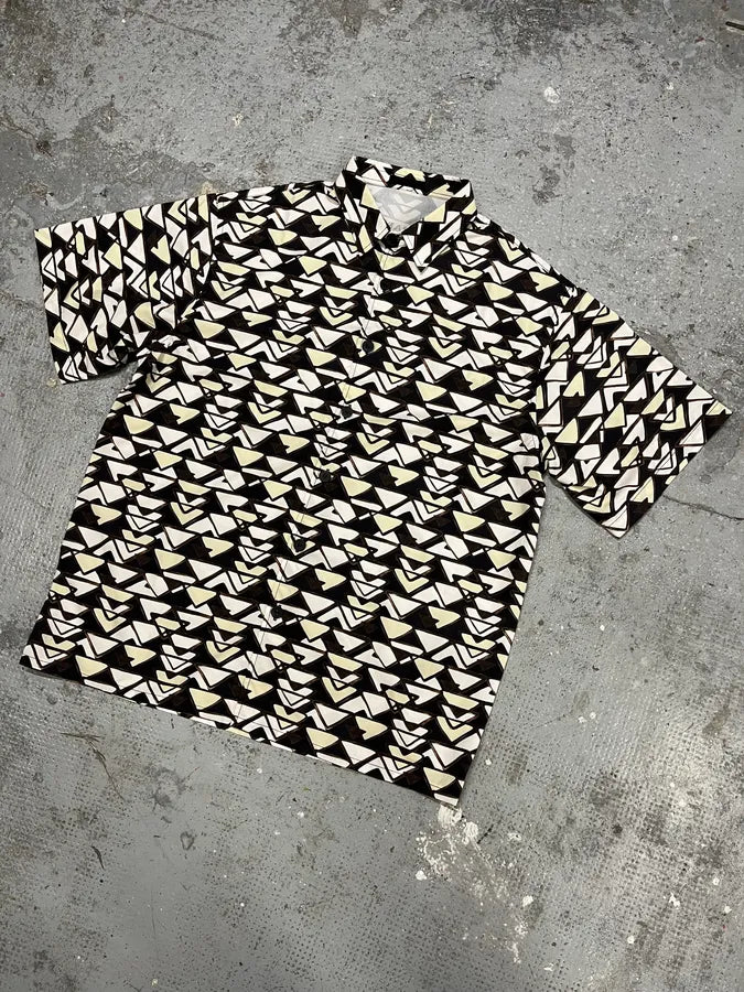 SS2019 Prada Milano Propaganda Short Sleeves Summer Shirt SDTflRp 3