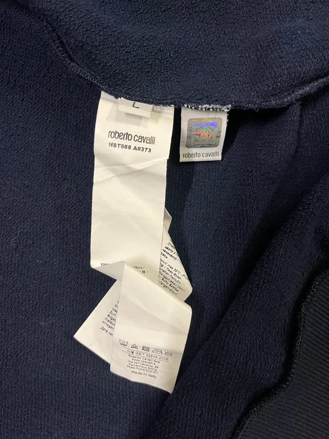 Roberto Cavalli Navy Signature Tiger Zip-up Sweatshirt KGXMWJs 9
