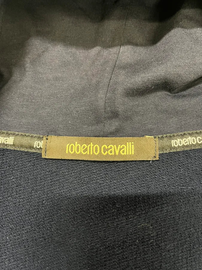Roberto Cavalli Navy Signature Tiger Zip-up Sweatshirt KGXMWJs 8