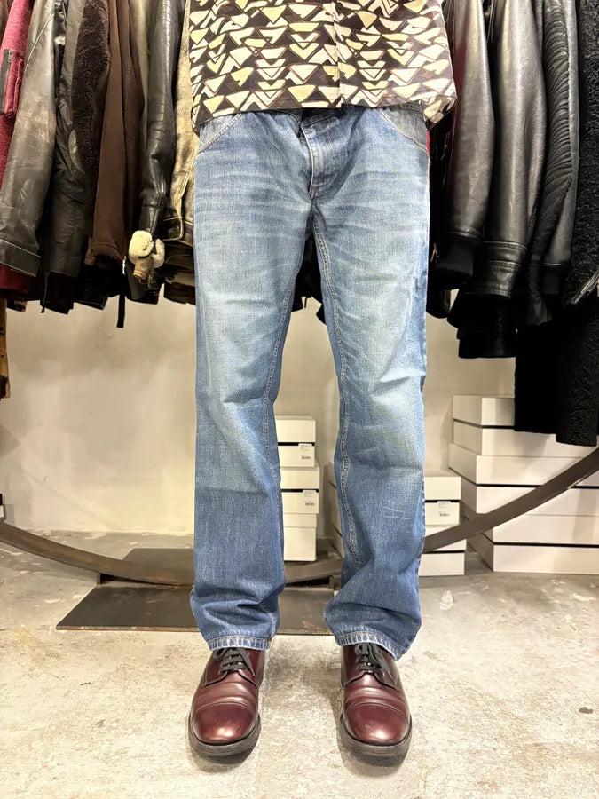 2000s Dolce & Gabbana Blue Regular Denim Jeans zzHqCuD 0