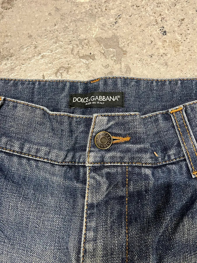 2000s Dolce & Gabbana Blue Regular Denim Jeans zzHqCuD 7
