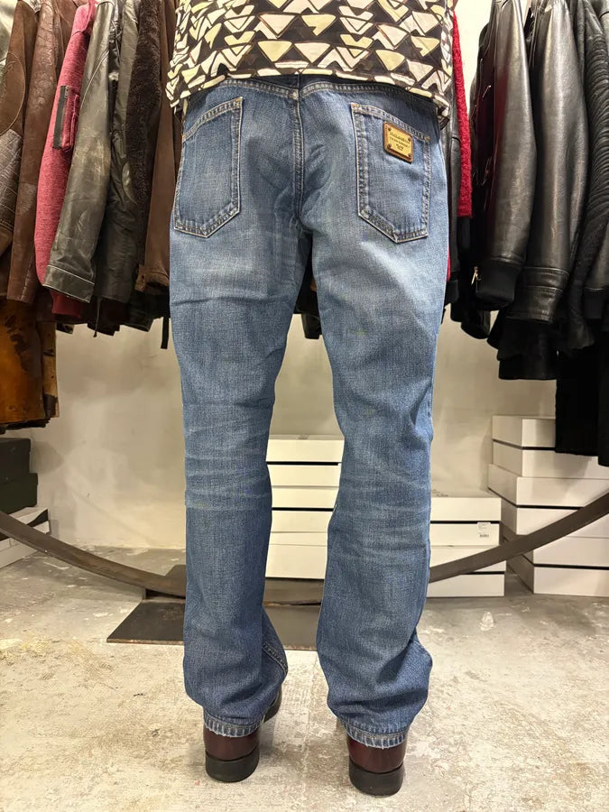 2000s Dolce & Gabbana Blue Regular Denim Jeans zzHqCuD 3