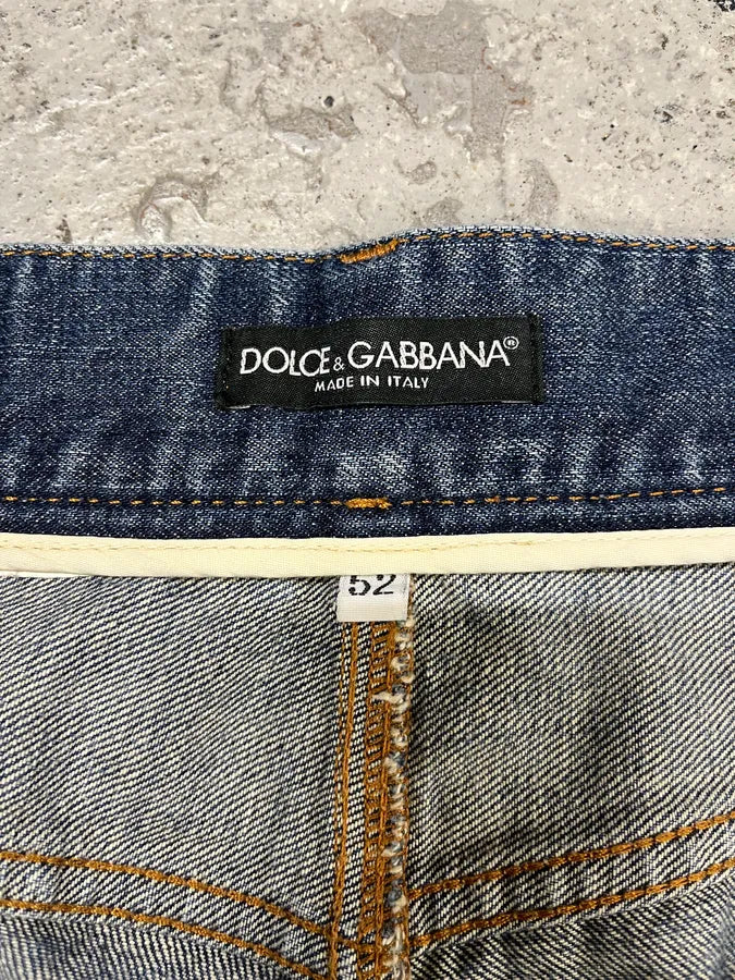2000s Dolce & Gabbana Blue Regular Denim Jeans zzHqCuD 9