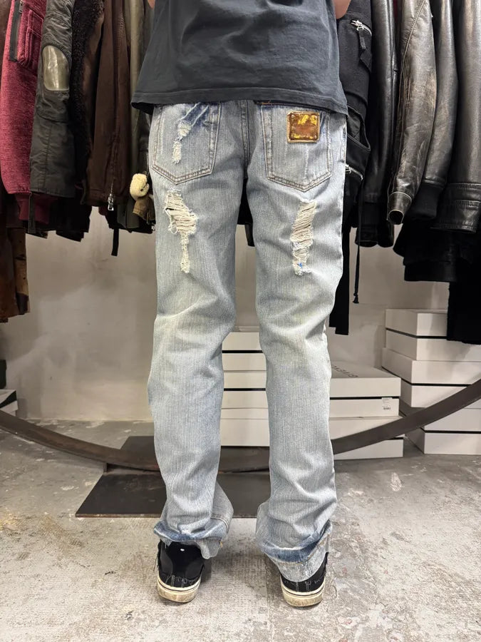 2000s Dolce & Gabbana Distressed Denim Jeans axXBNxu 2