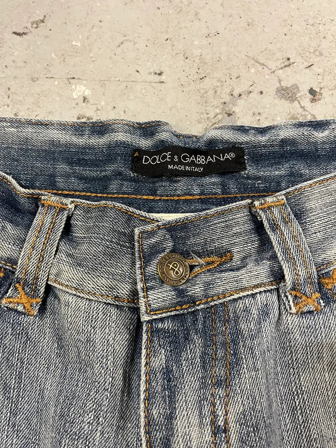 2000s Dolce & Gabbana Distressed Denim Jeans axXBNxu 8
