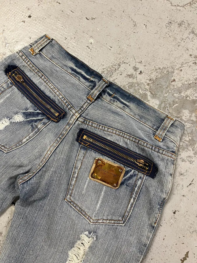 2000s Dolce & Gabbana Distressed Denim Jeans axXBNxu 7