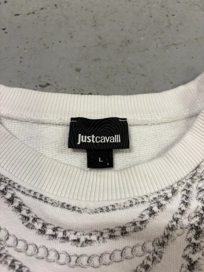 2000s Cavalli Multi Necklace White Avant-Garde Sweater aLqhbFG 9