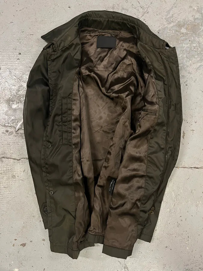 AW2008 Prada Nylon Cargo Brown Jacket urGFBFi 5