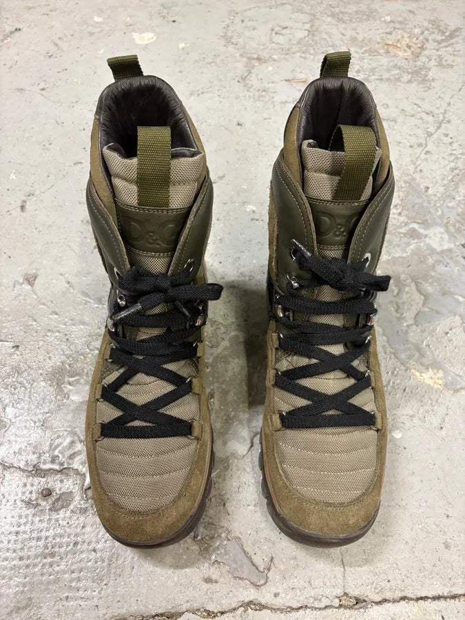 FW2008 Dolce & Gabbana Olive Moutain Beige High Shoes bpFveXW 1