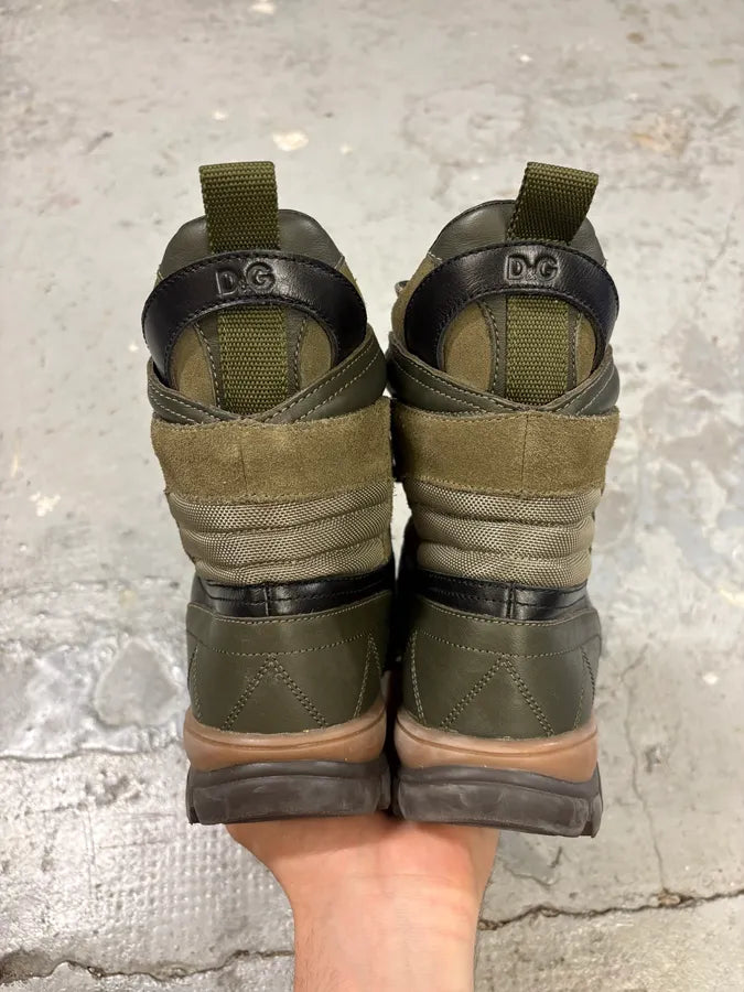 FW2008 Dolce & Gabbana Olive Moutain Beige High Shoes bpFveXW 6