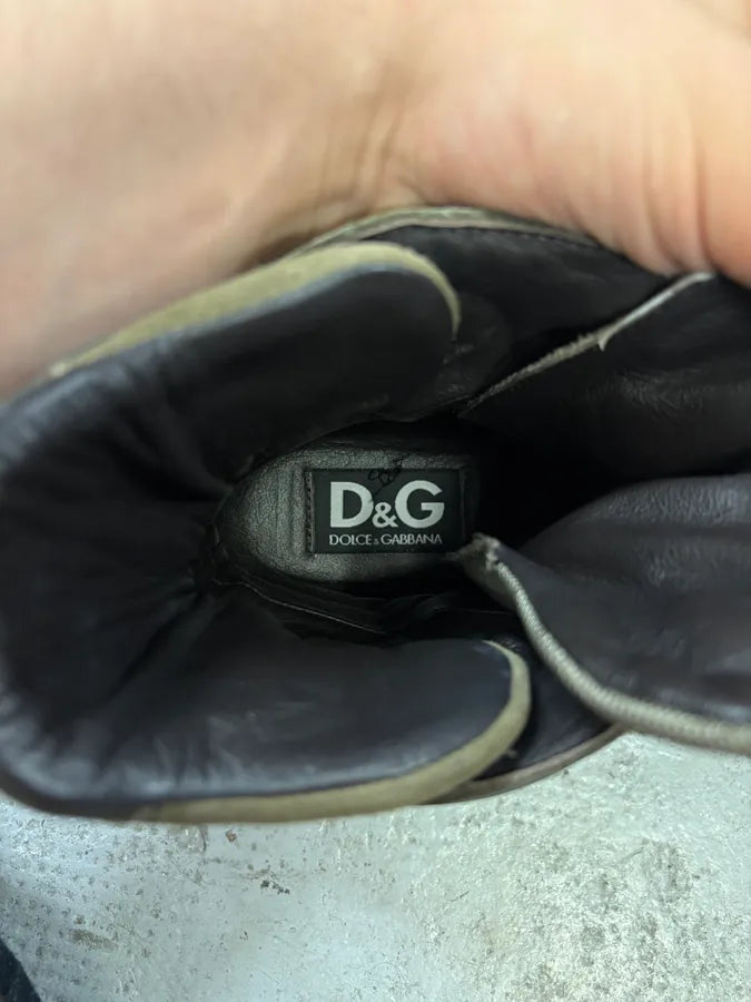 FW2010 Dolce & Gabbana Olive Moutain Beige High Shoes bpFveXW 10