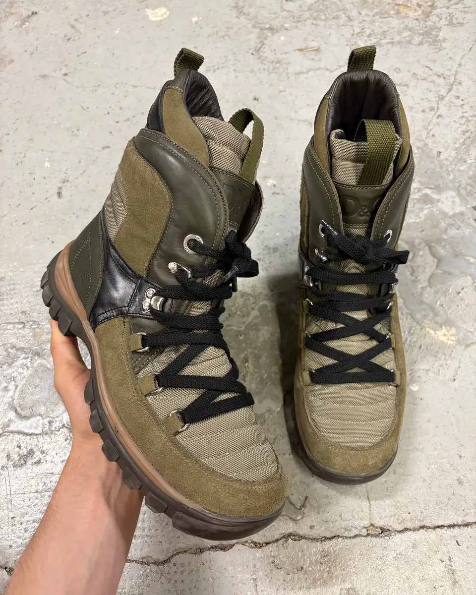 FW2008 Dolce & Gabbana Olive Moutain Beige High Shoes bpFveXW 0