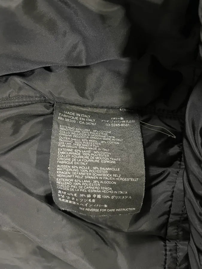 2000s Prada Aviator Black Shearling Long Jacket wWTLANL 10