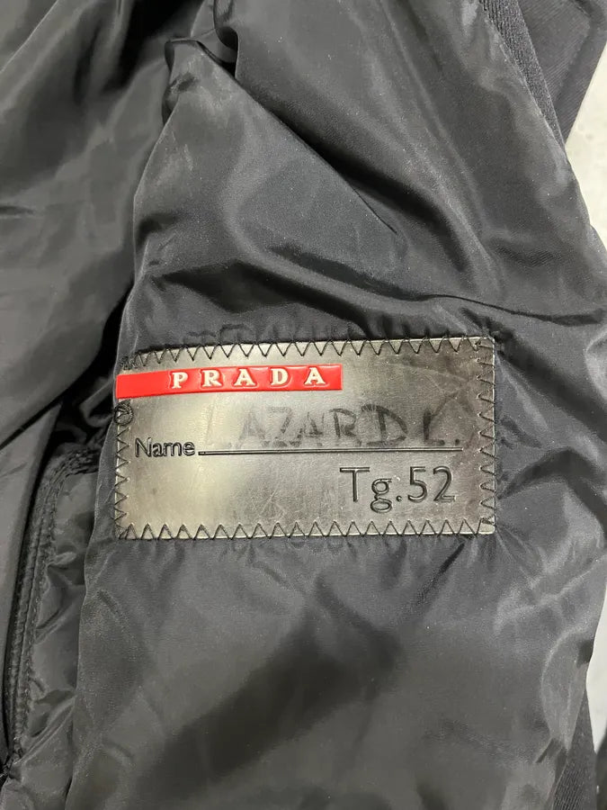 2000s Prada Aviator Black Shearling Long Jacket wWTLANL 8