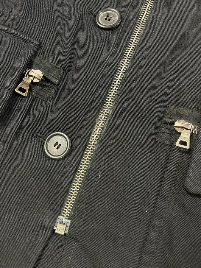 2000s Prada Aviator Black Shearling Long Jacket wWTLANL 7