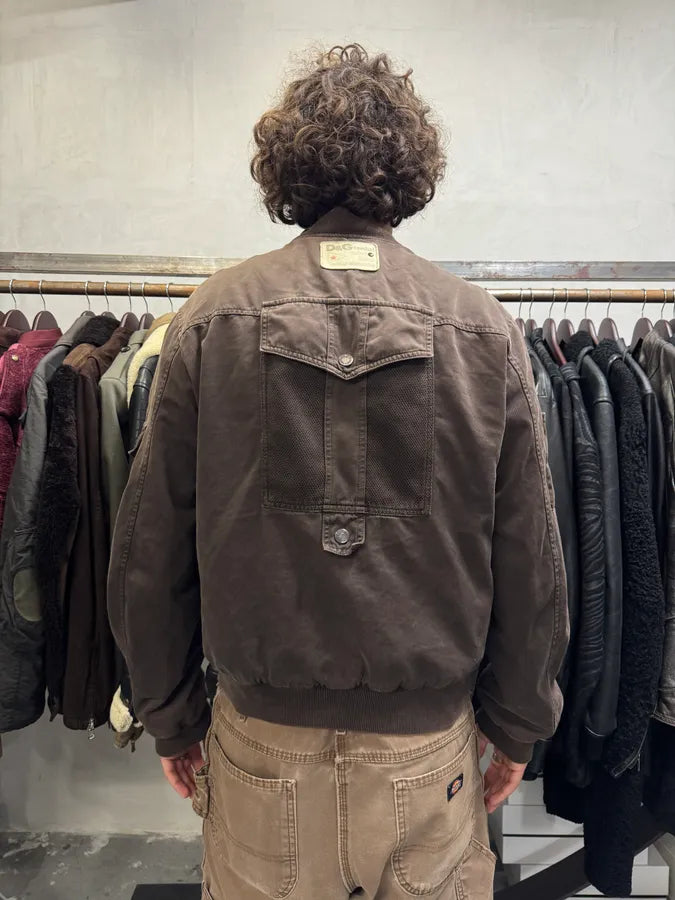 SS2003 Dolce & Gabbana Brown Cargo Combat Bomber Jacket xBbcHHW 2