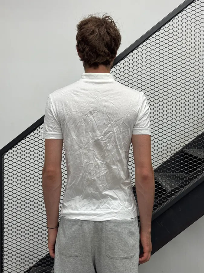 2010s Gucci White Minimalist Buttoned Polo Shirt EtBKUzq 1