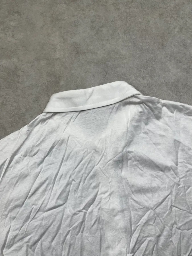 2010s Gucci White Minimalist Buttoned Polo Shirt EtBKUzq 5
