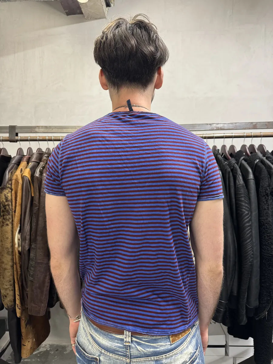 WLG by Giorgi Brato Blue & Red Striped Star T-Shirt AAUJQBP 2