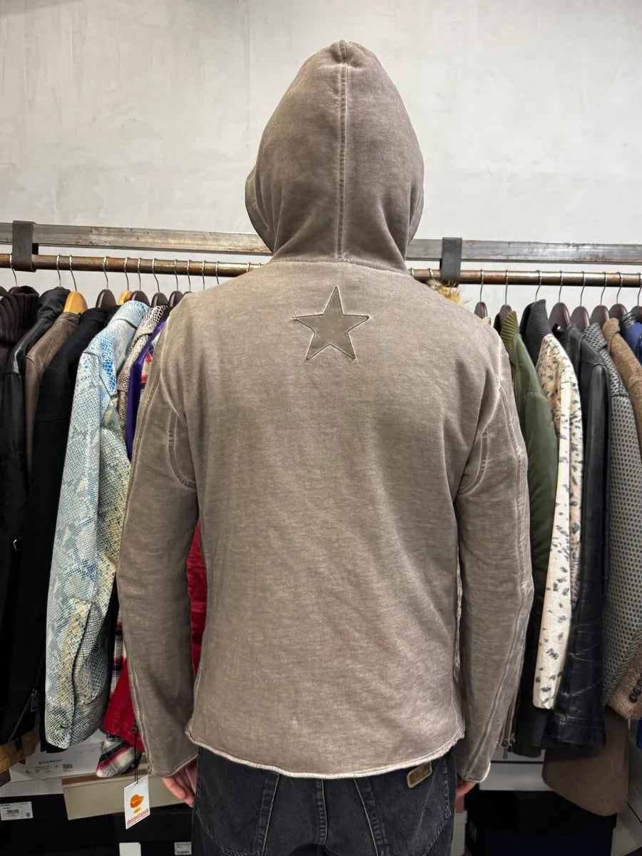WLG by Giorgio Brato Grey Brut Avant-Garde Zip-up Hoodie uENgeXL 2