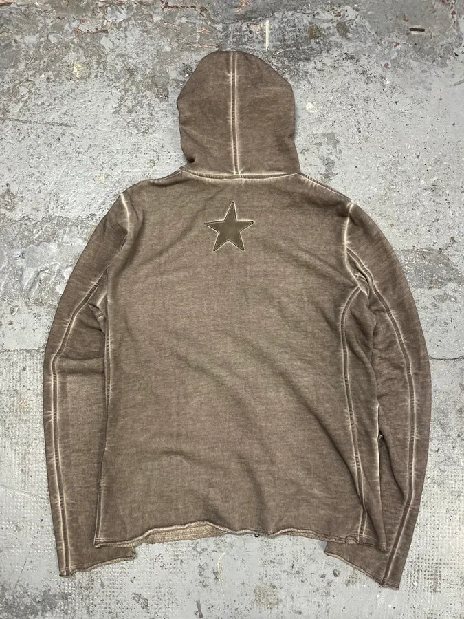 WLG by Giorgio Brato Grey Brut Avant-Garde Zip-up Hoodie uENgeXL 6