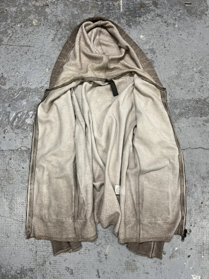 WLG by Giorgio Brato Grey Brut Avant-Garde Zip-up Hoodie uENgeXL 9