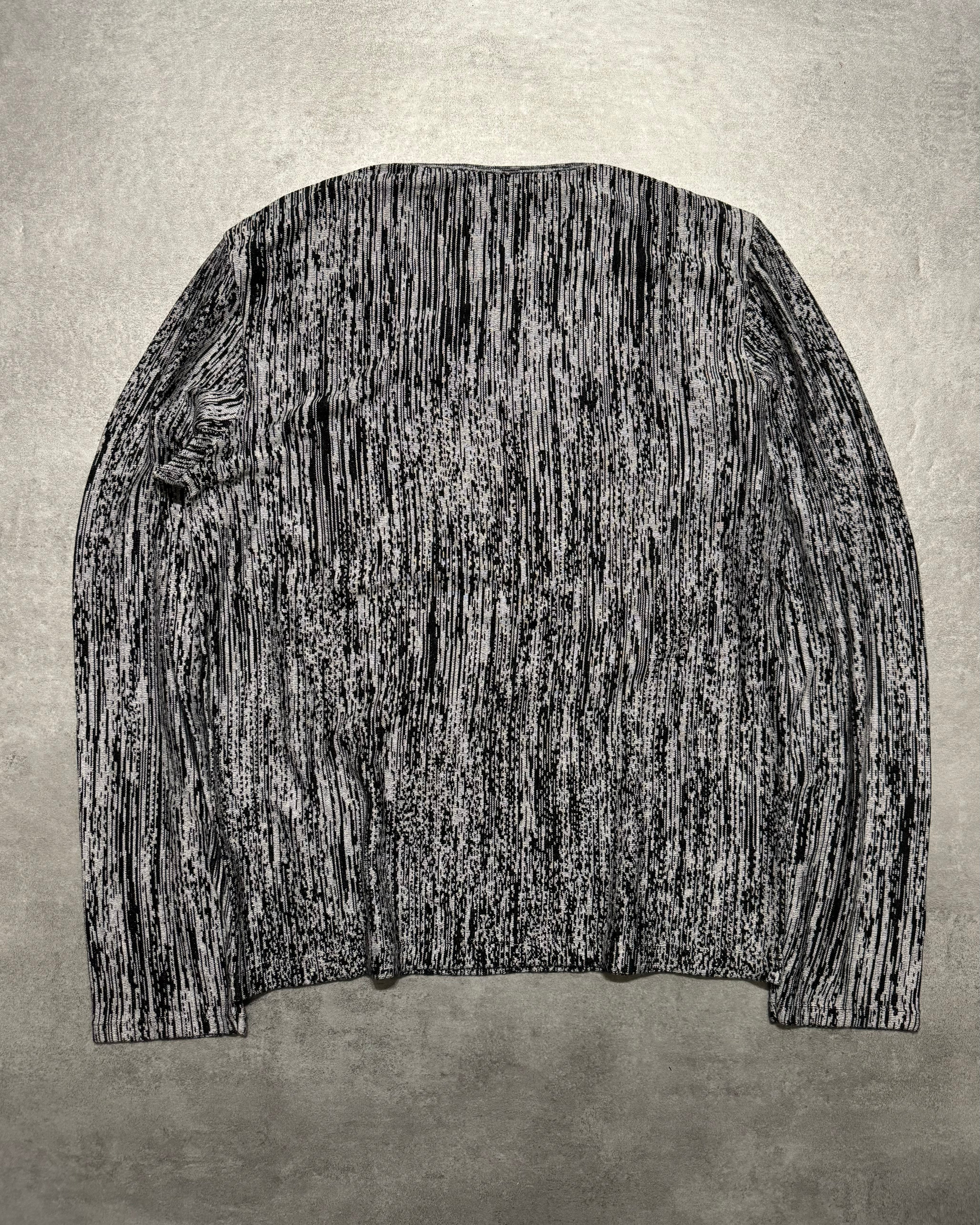 SS2021 Emporio Armani Black & White Contemporary Wool Sweater (M) - 2
