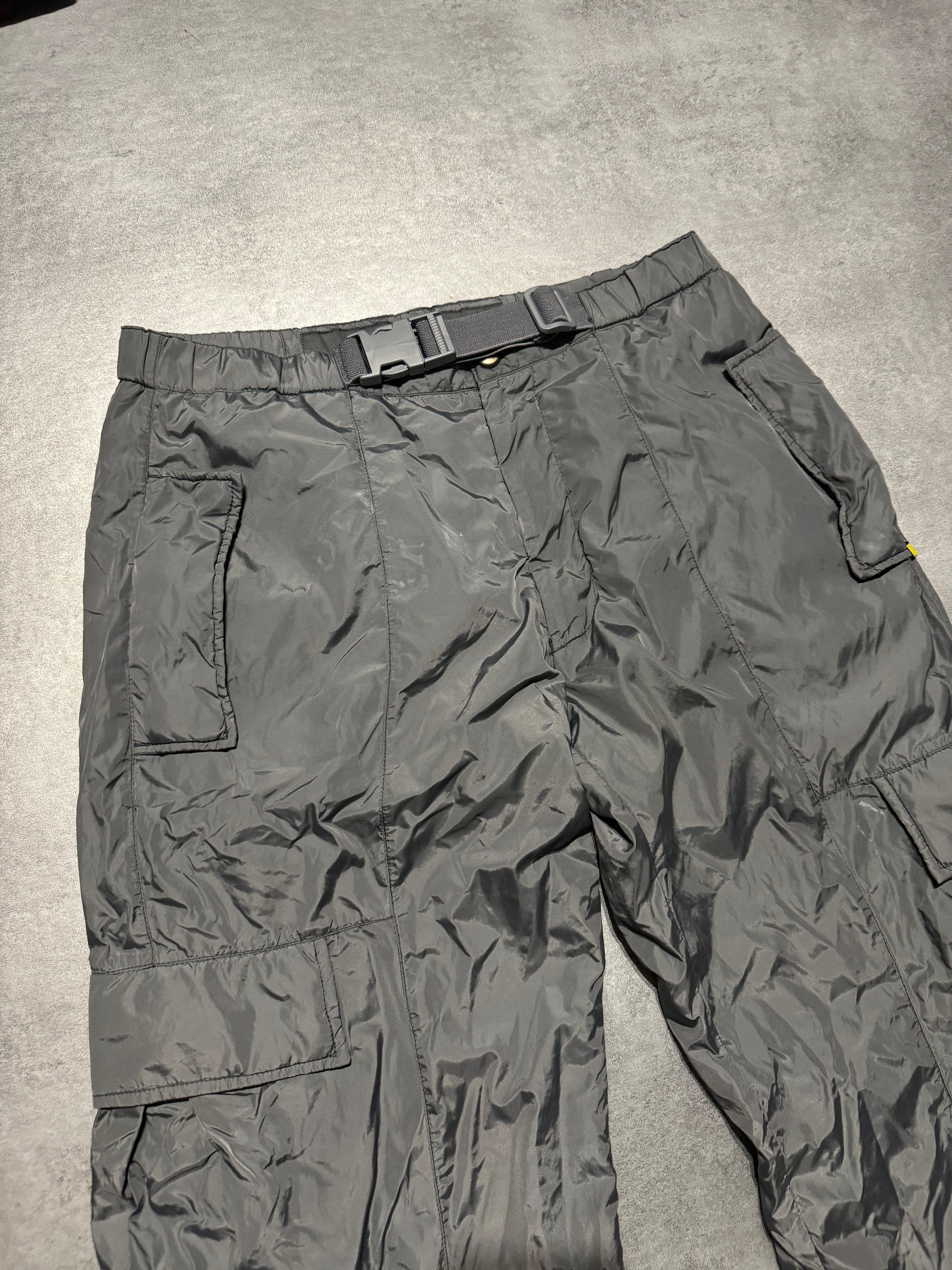 2000s Marithé + François Girbaud Tactical Grey Nylon Cargo Pants (M) - 8
