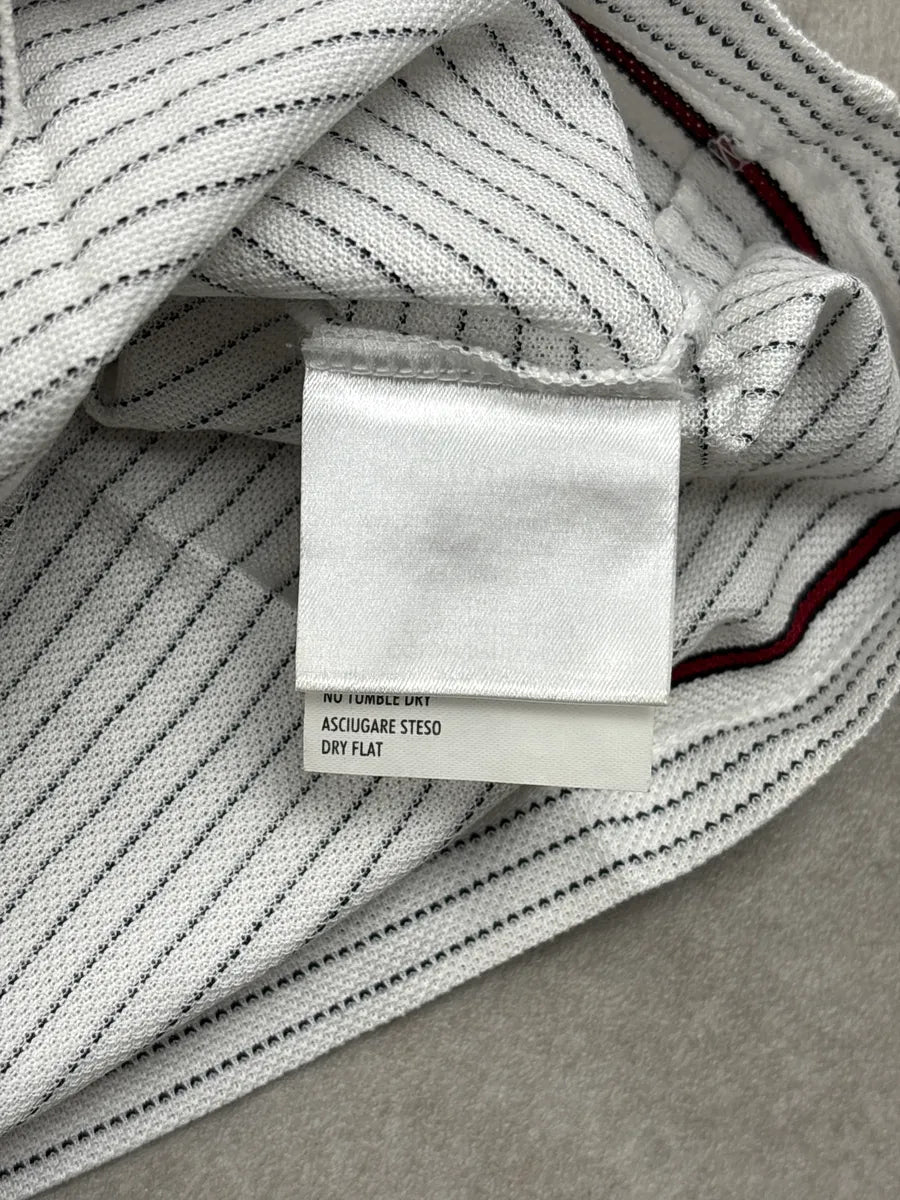2010s Gucci White Fine Stripe Knit Polo wpbCeRIt 8