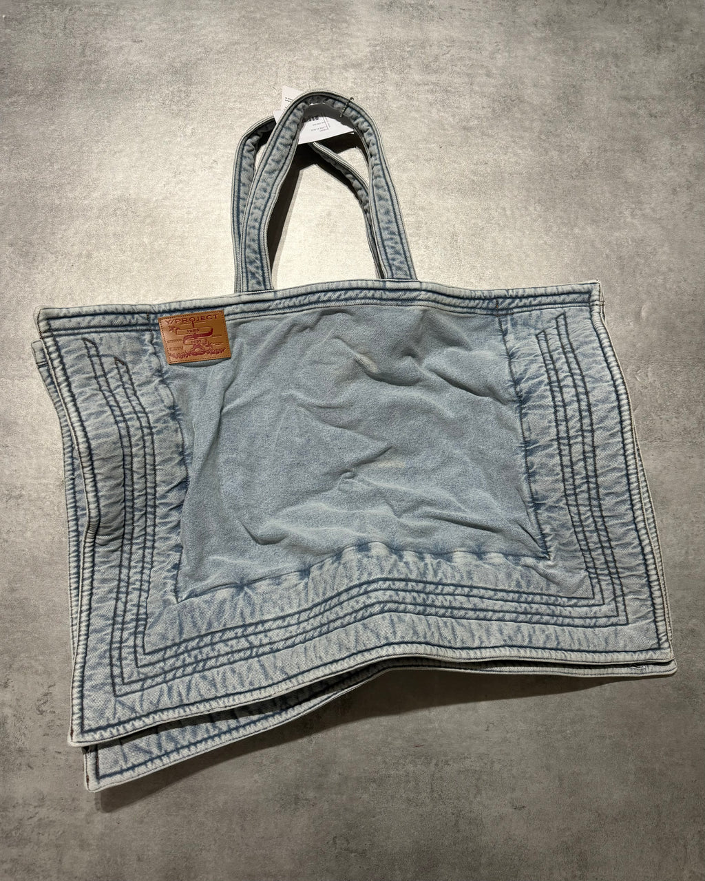SS2024 Y/Project Ice Blue Denim Extra Cabas Bag (OS) - 11