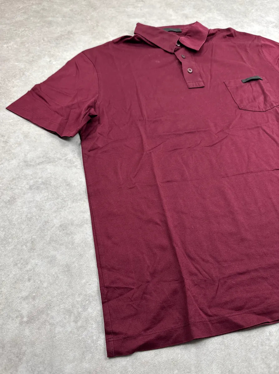 2010s Prada Burgundy Chest Pocket Polo wtERGoLP 4