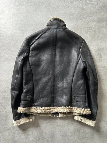 1990s Dolce & Gabbana Shearling Leather Jacket  (S) - 3