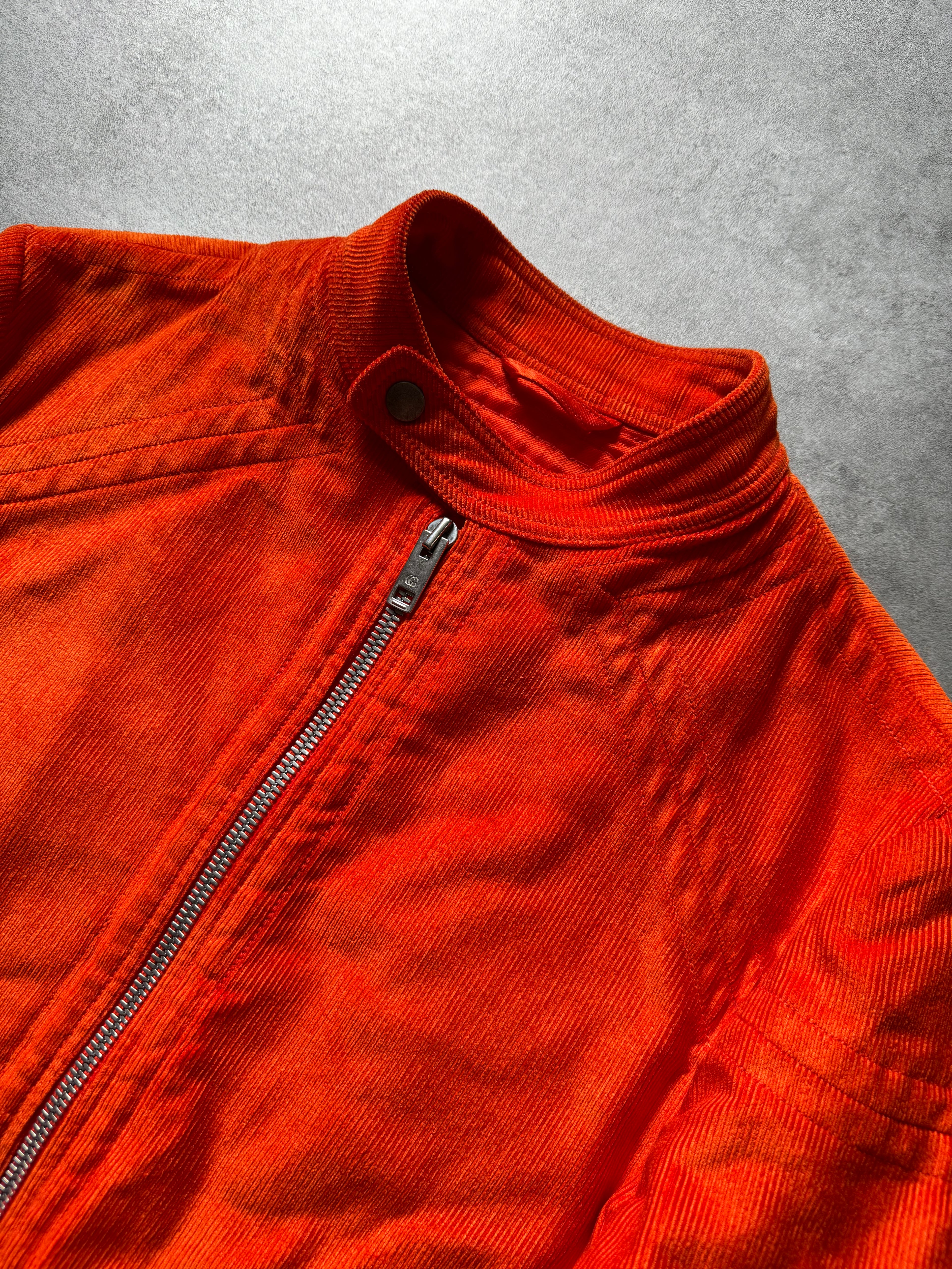 FW1999 Gucci Orange Biker Jacket by Tom Ford (S) - 9