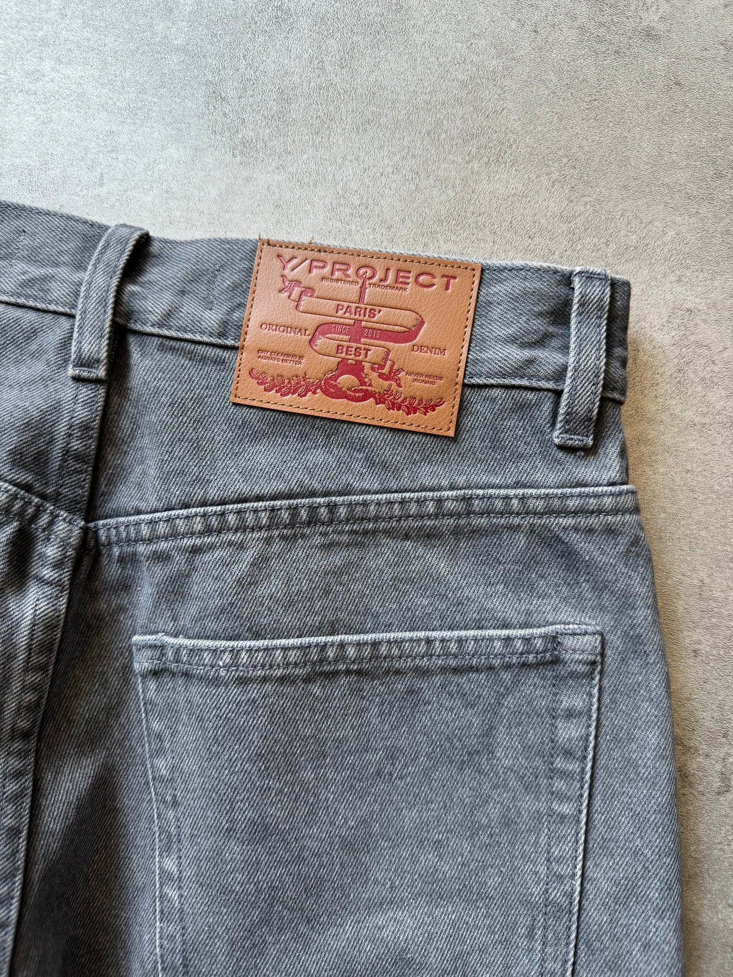 Y/Project Grey Mini Cowboy Jeans (S) - 3