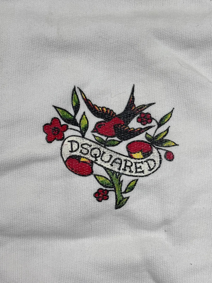 SS2005 Dsquared2 White Swallow Floral Zip-Up Light Jacket xDdTPdmp 6