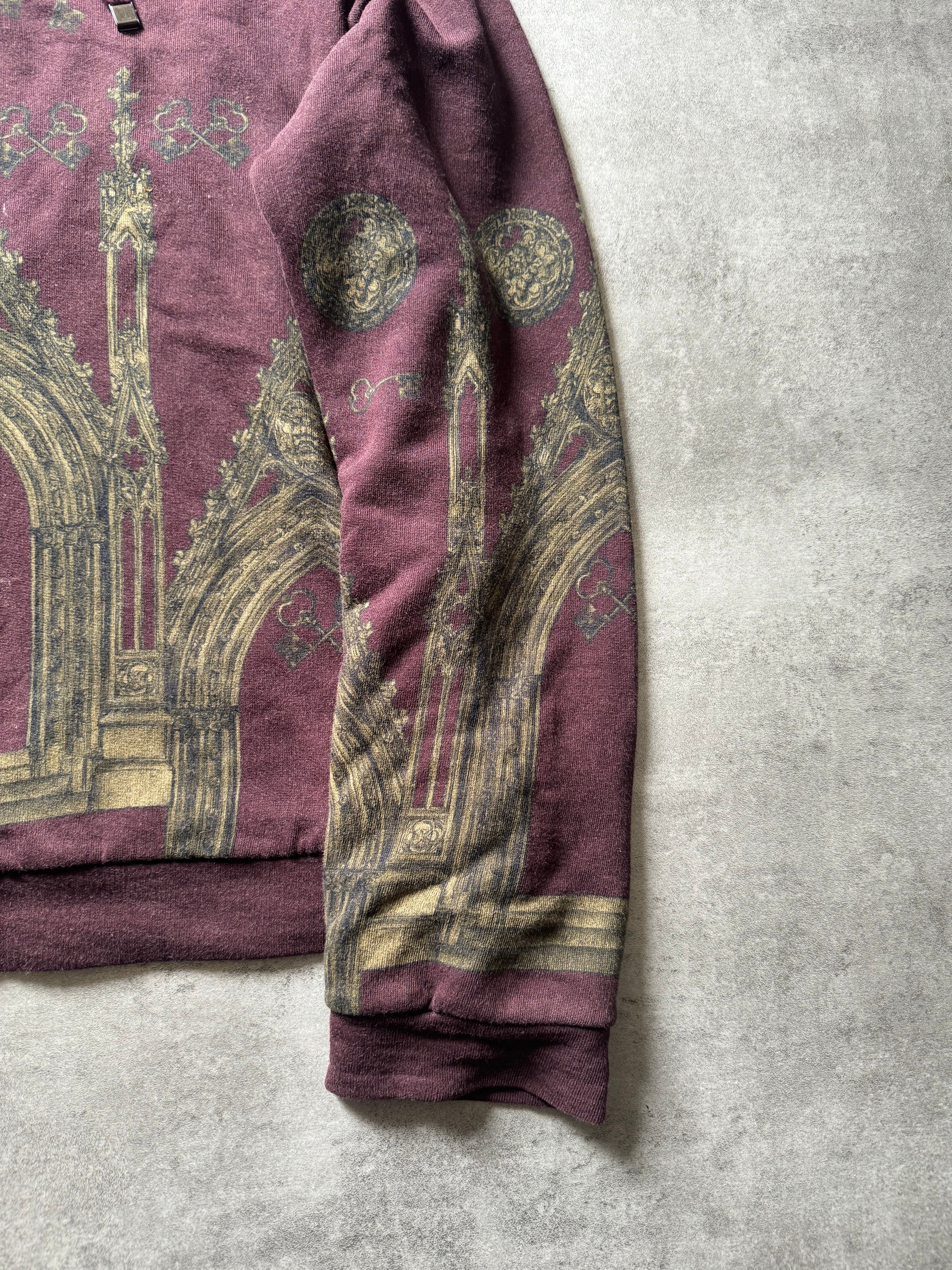 2000s Dolce & Gabbana Royal Bordeaux Hoodie  (S) - 9