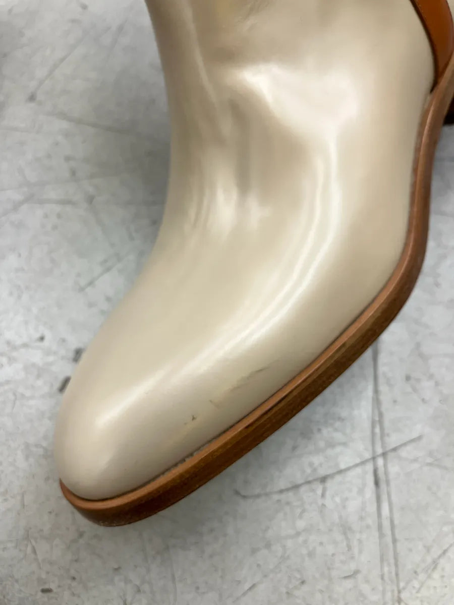 AW2022 Gucci Contrast Stripe Beige Ankle Leather Boots xIGrvddE 4
