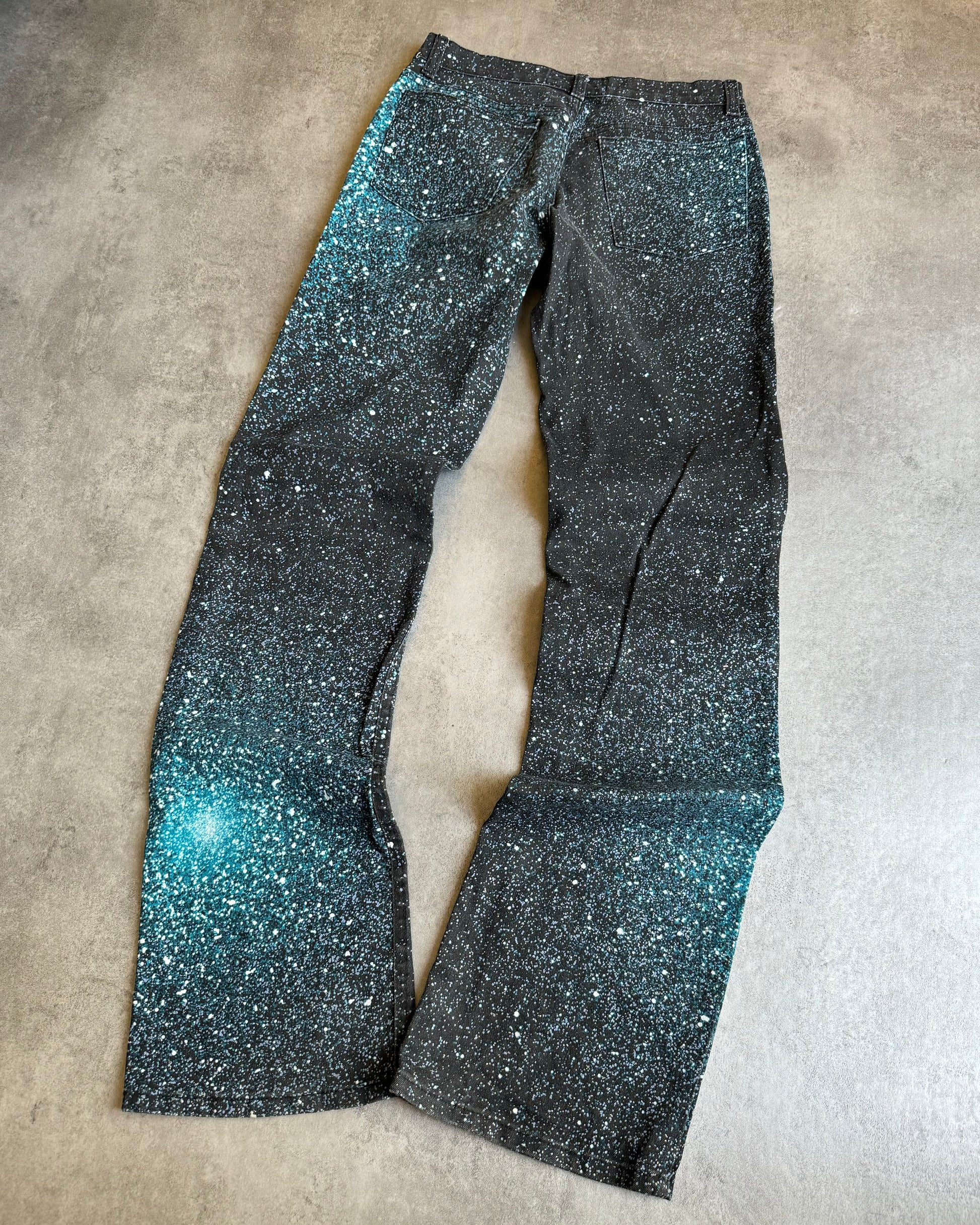 2000s Roberto Cavalli Galaxy Expansion Blue Pants (S) - 2