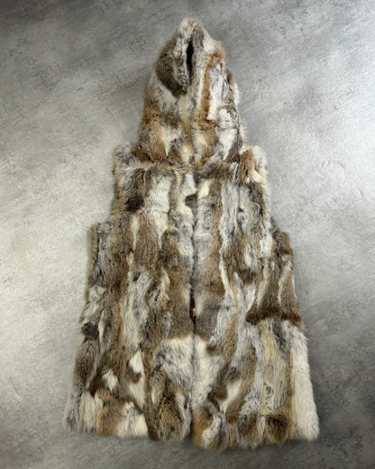 2000s Dolce & Gabbana Premium Rabbit Fur Hooded Vest  (XS/S) - 1