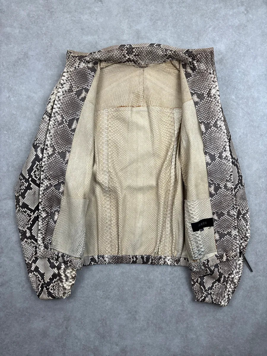 SS2000 Gucci Python Leather Zip-Up Light Jacket by Tom Ford xTewrrVx 4